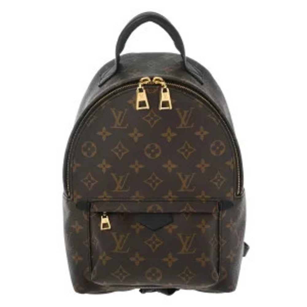 Louis Vuitton Monogram Palm Springs Backpack Brown Black Canvas Daypack Bag